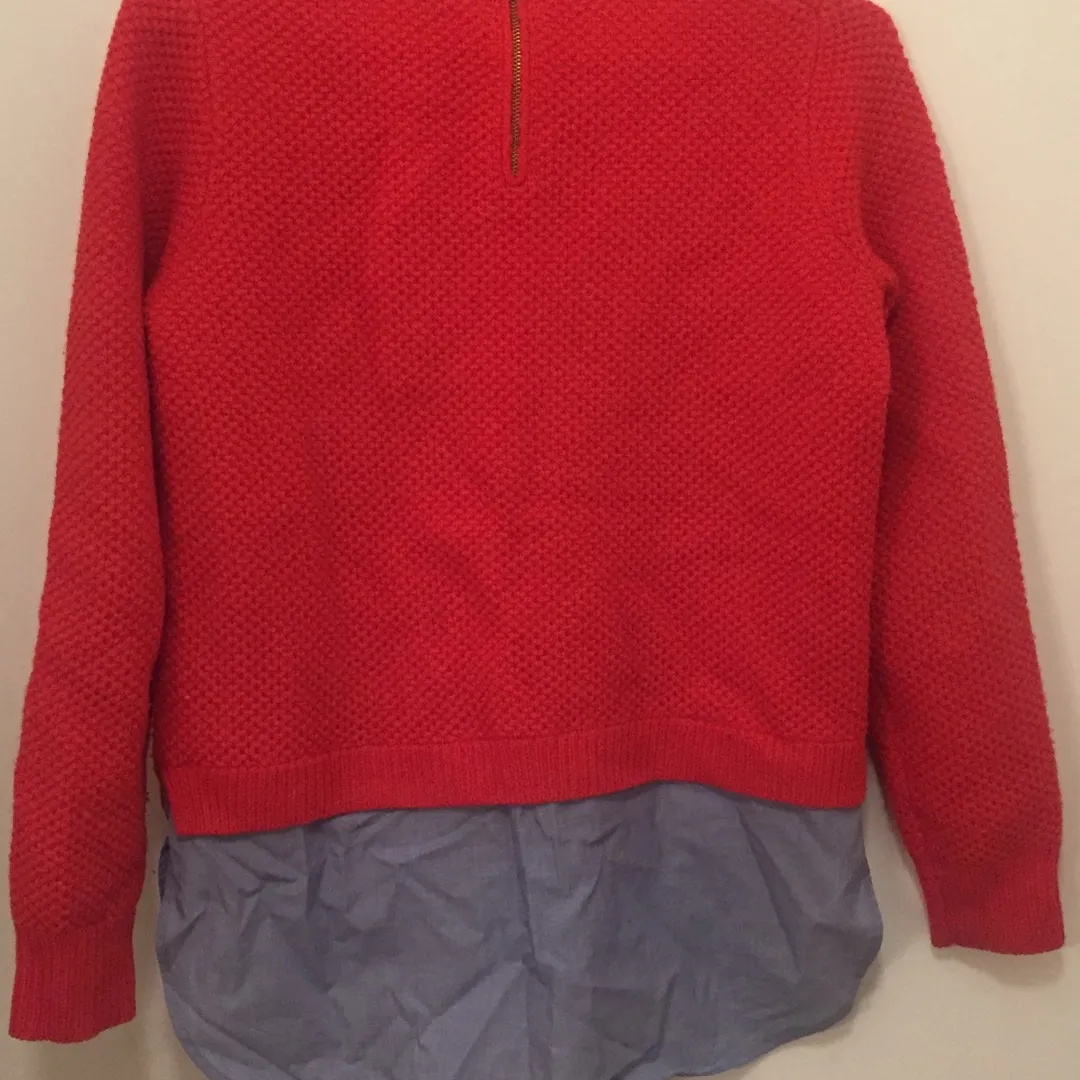 J.Crew Sweater/Shirt Combo (Size XS) photo 3