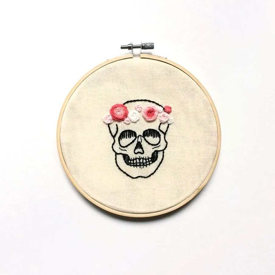 Floral Skull Embroidery photo 1