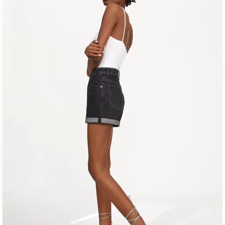 Zara High waisted Denim Shorts (fits Size 25) photo 4