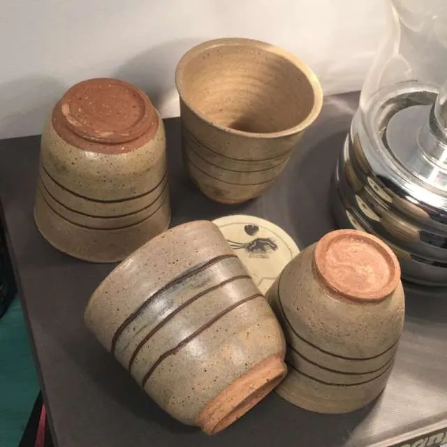 Handmade Earthenware Teacup Set photo 1
