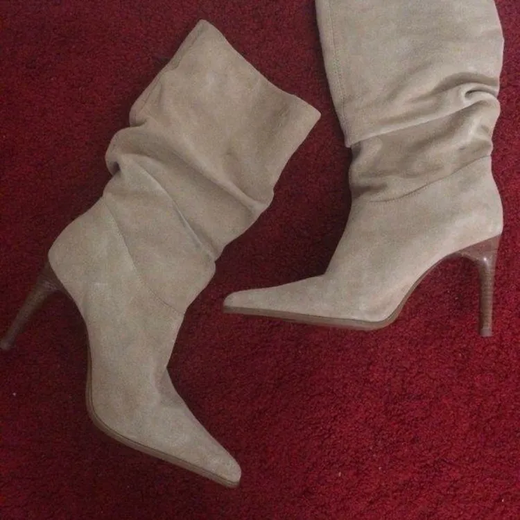 Genuine Suede Slouchy Boots photo 1
