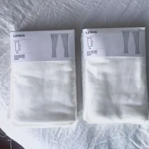 Four Lenda White IKEA Curtains photo 1
