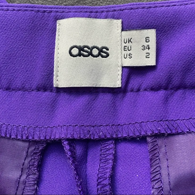ASOS Royal Purple Trousers Size 2 photo 5