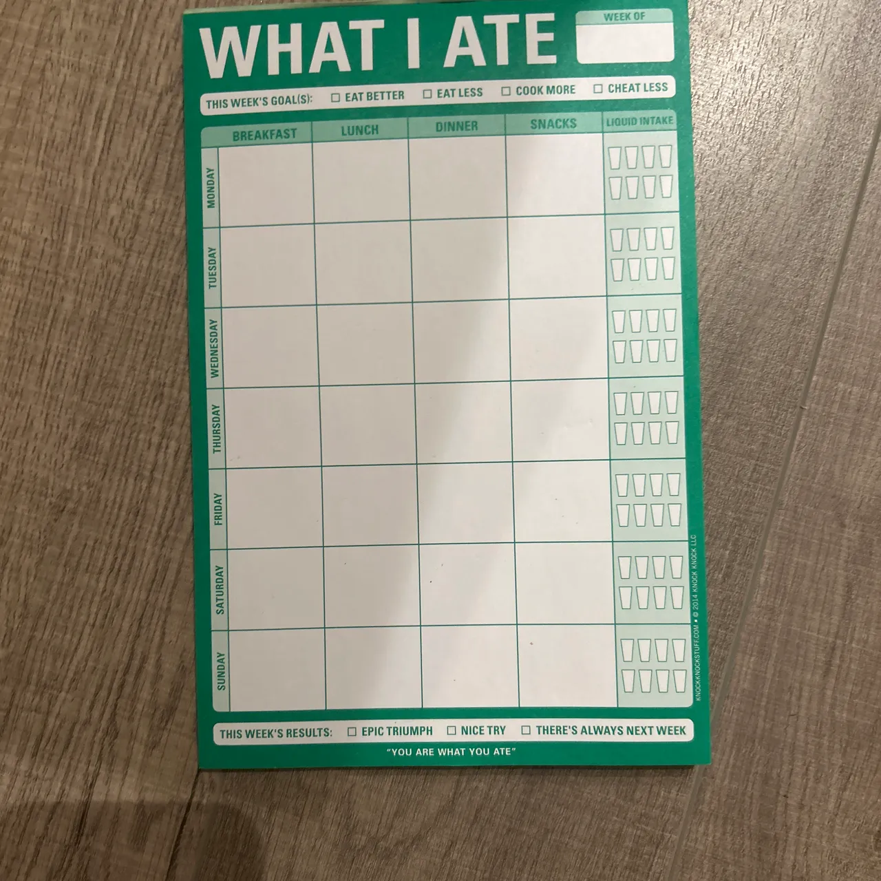 Meal planning notepad photo 1