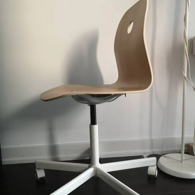 White IKEA Swivel Chair photo 3
