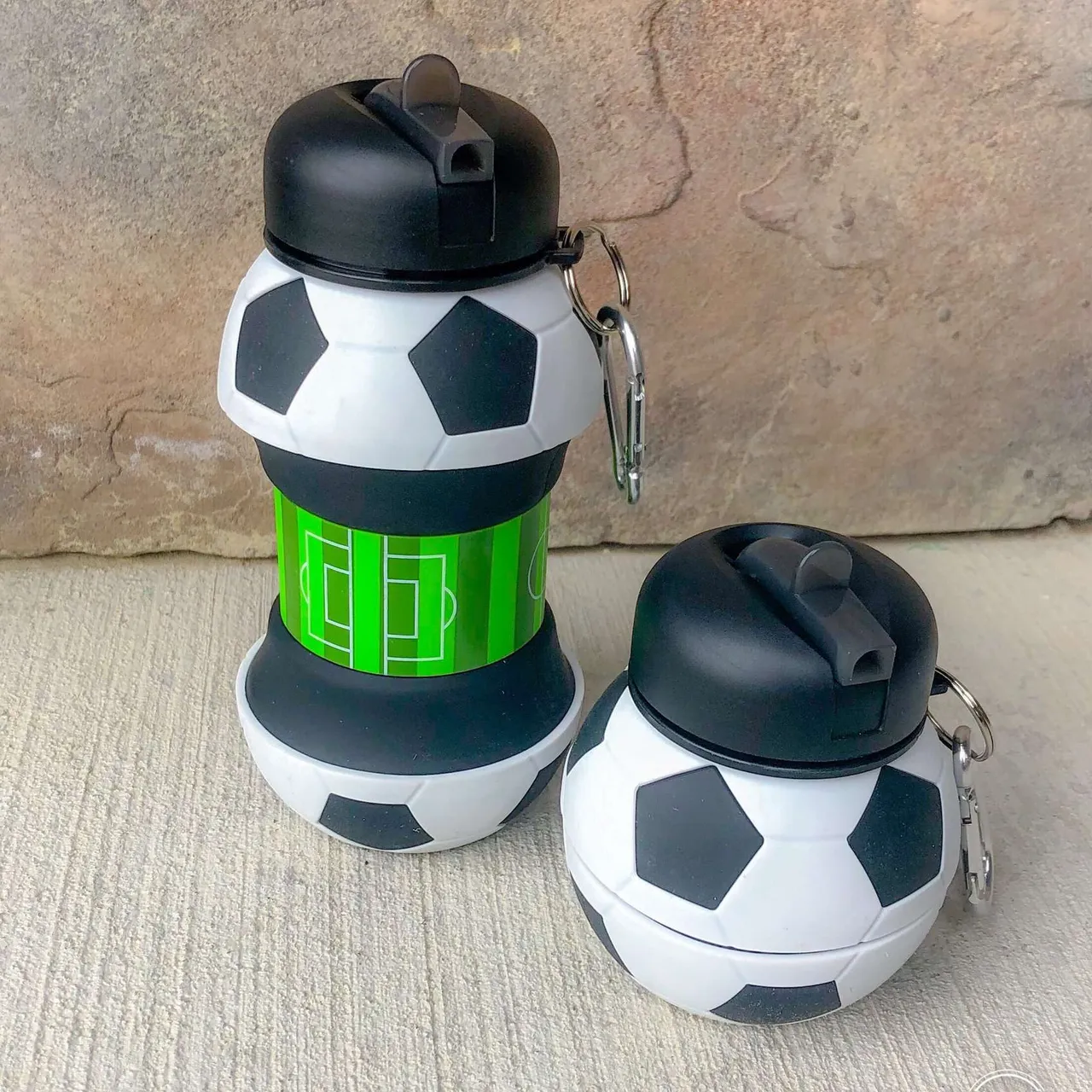 Collapsible soccer bottle photo 1