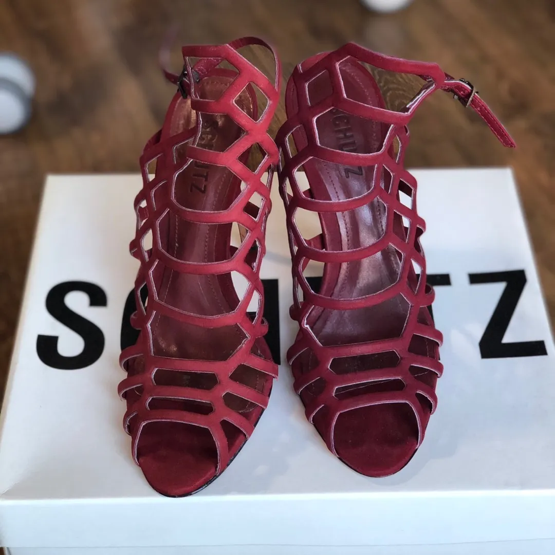 SCHUTZ Red High Heels (Size 7) photo 3
