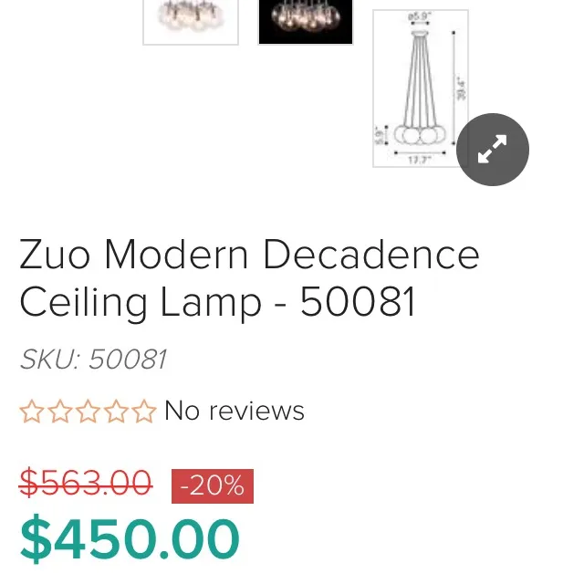 Zip Decadence Ceiling Lamp photo 1