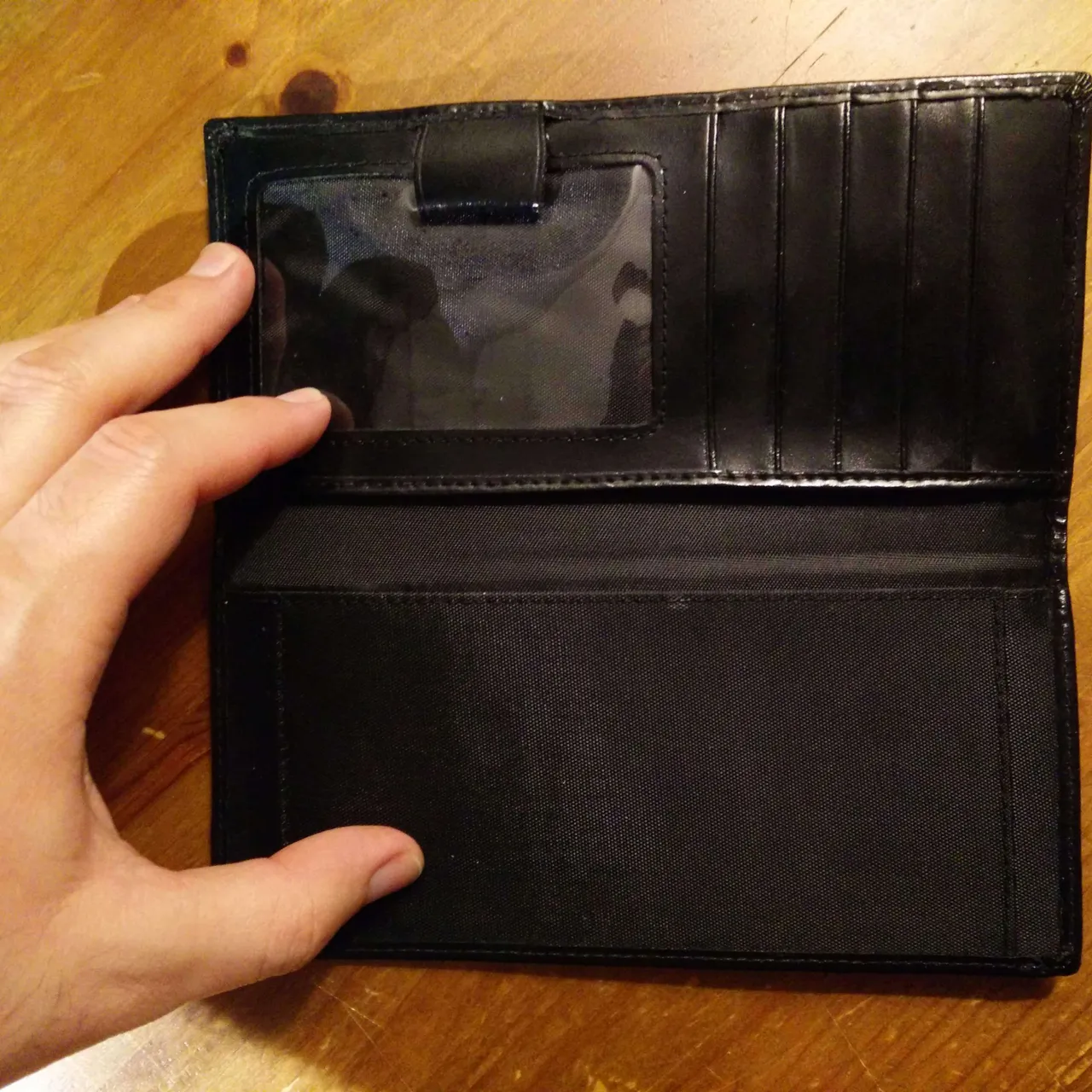 Leather Cheque Book Wallet photo 3