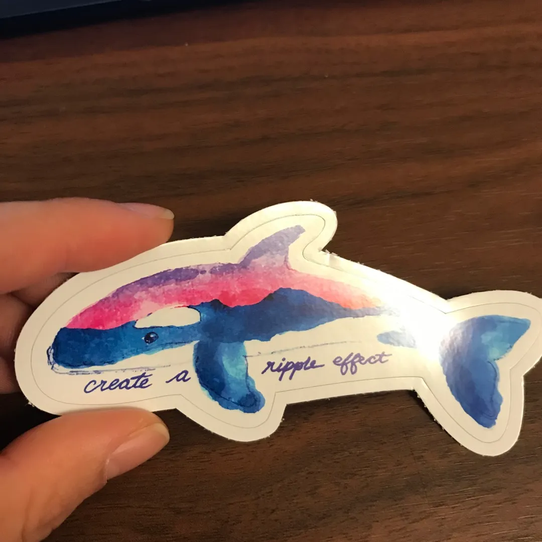 Create A Ripple Effect Whale Sticker photo 1