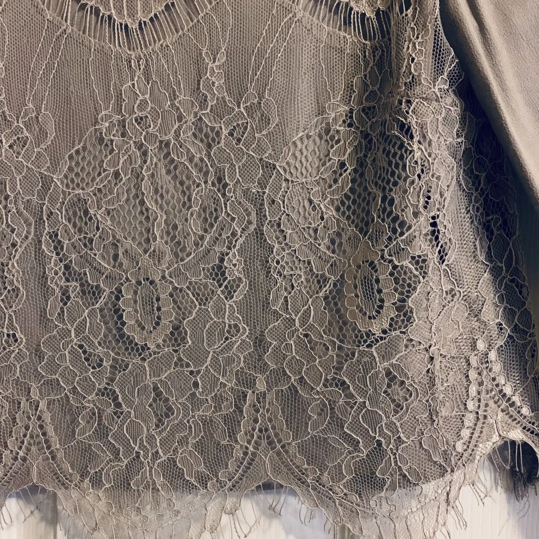 F21 Cropped Lace Long Sleeve photo 3