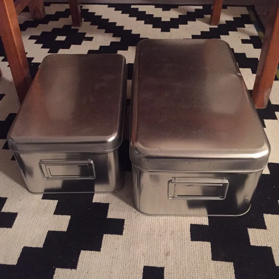 Two Metal Storage Containers photo 1