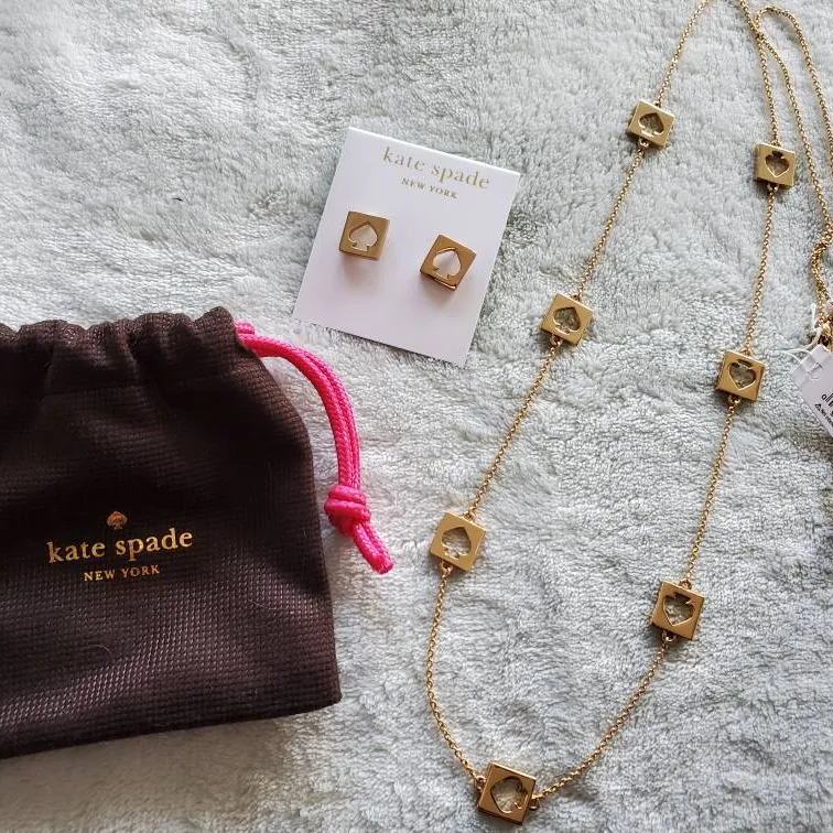 BNWT Kate Spade Necklace And Earrings Set photo 1