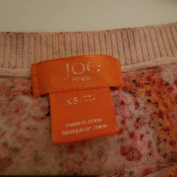 Pink & Orange Patterned Sweater photo 3