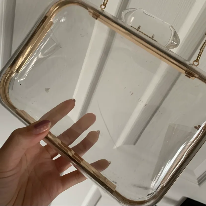 Clear/gold acrylic purse  photo 3