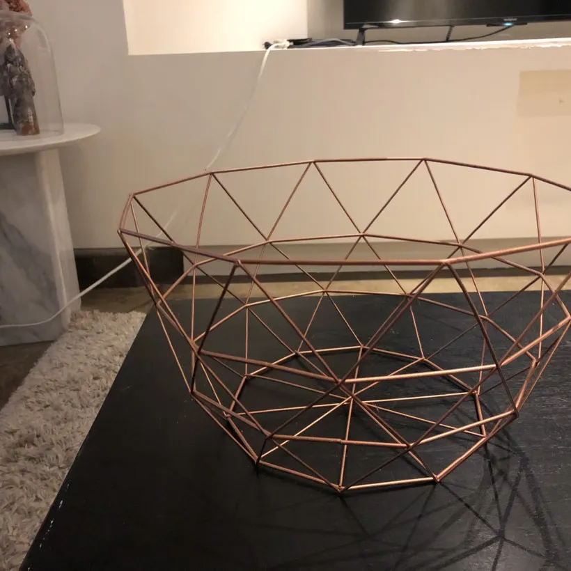 Rose Gold Wire Basket photo 1