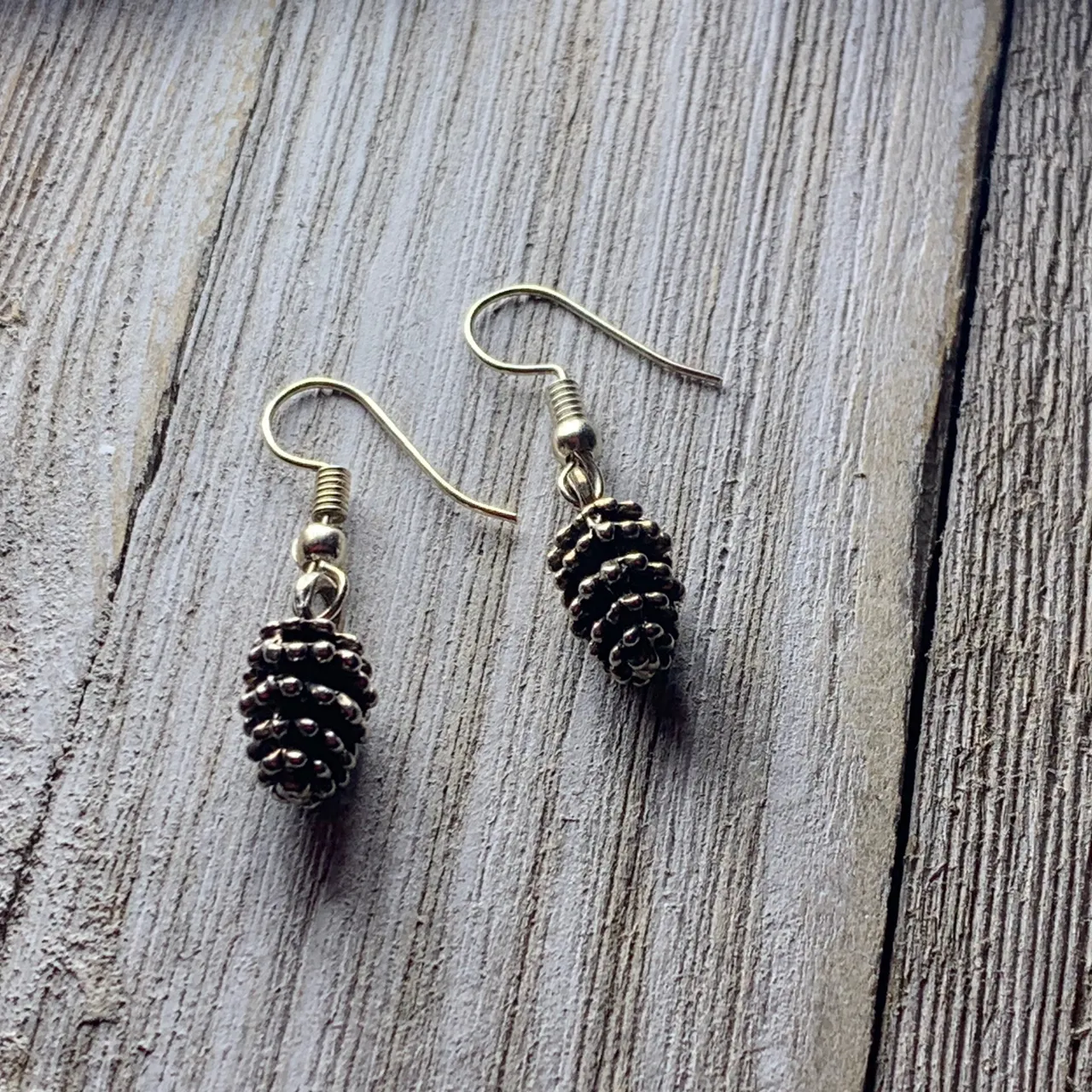 Pine cone earrings photo 1