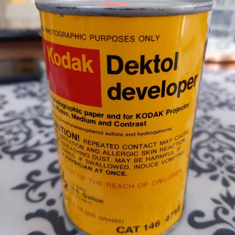 Vintage Can of Kodak Dektol Developer photo 1