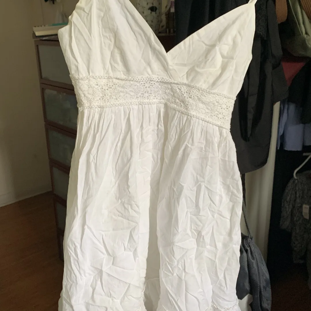 White Linen Dress photo 1