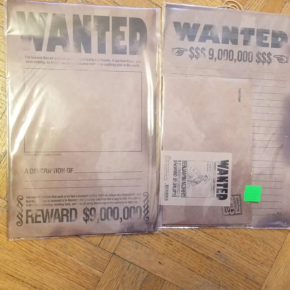 "Wanted" poster bounty letter kits (×2 ×3) photo 1