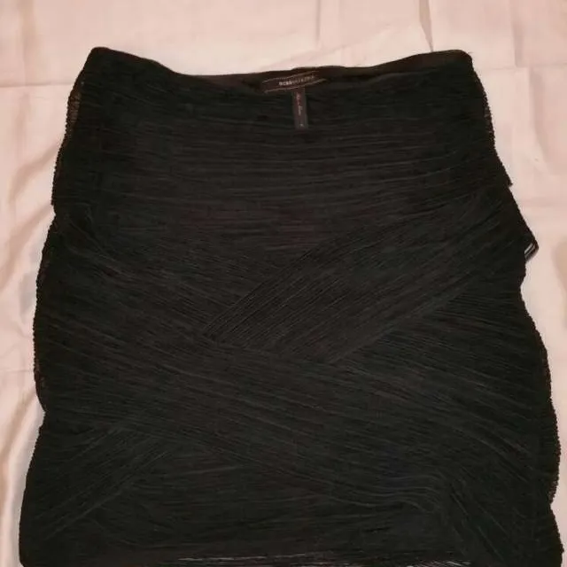 BCBG Max Azria Black Skirt - Braided Cut Out Style - Sz. Medium photo 3