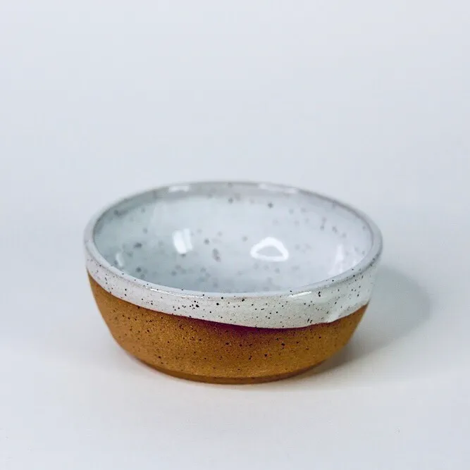 Handmade Ceramics. - Speckled Clay & White Bowl photo 1