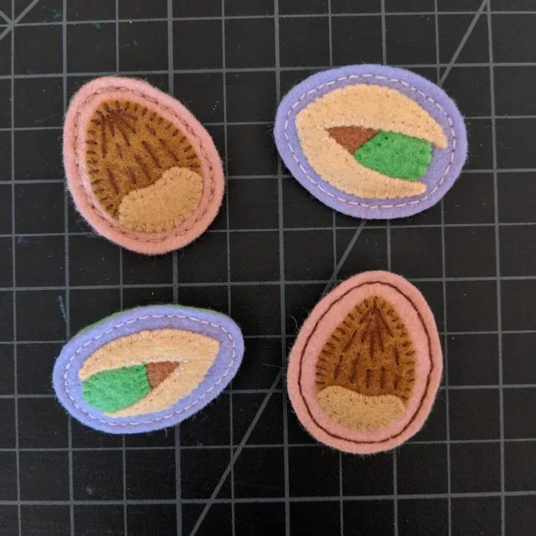 Hand Sewn Little Nut Pin Patches photo 1