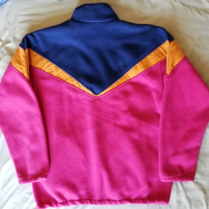 Vintage Mens Polyester Fleece Half-Zip Sweatshirt photo 3
