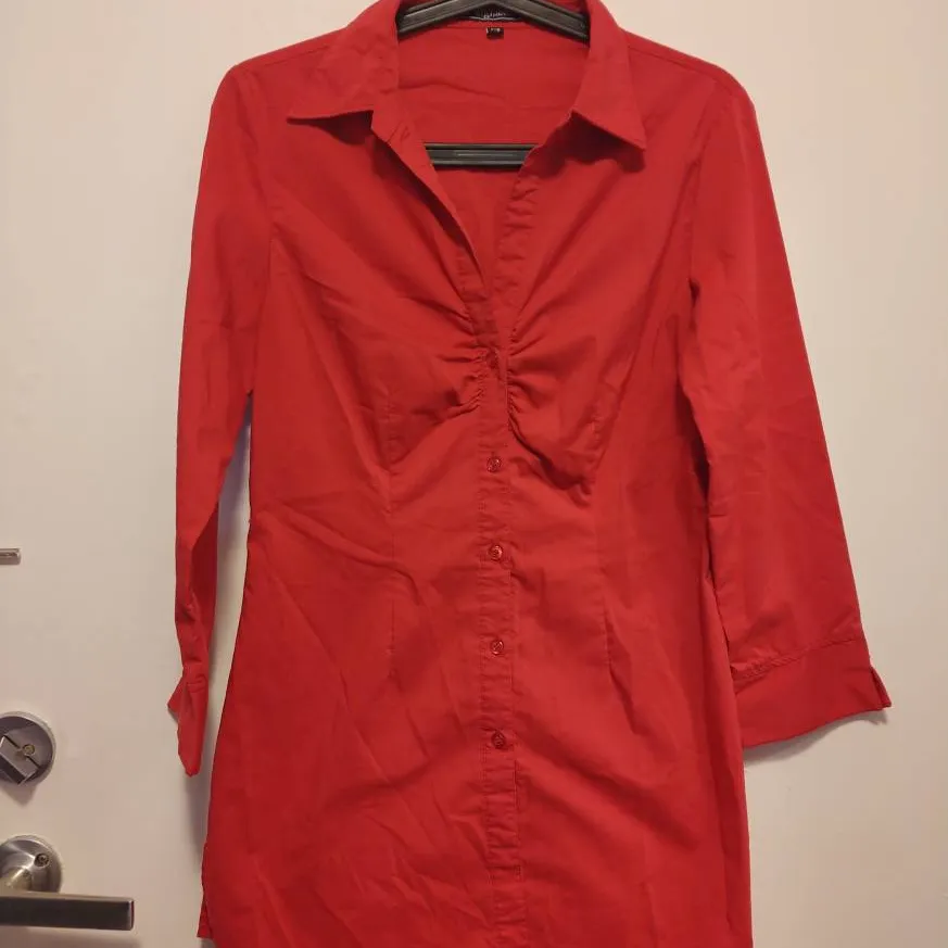Red T-Shirt Dress photo 1