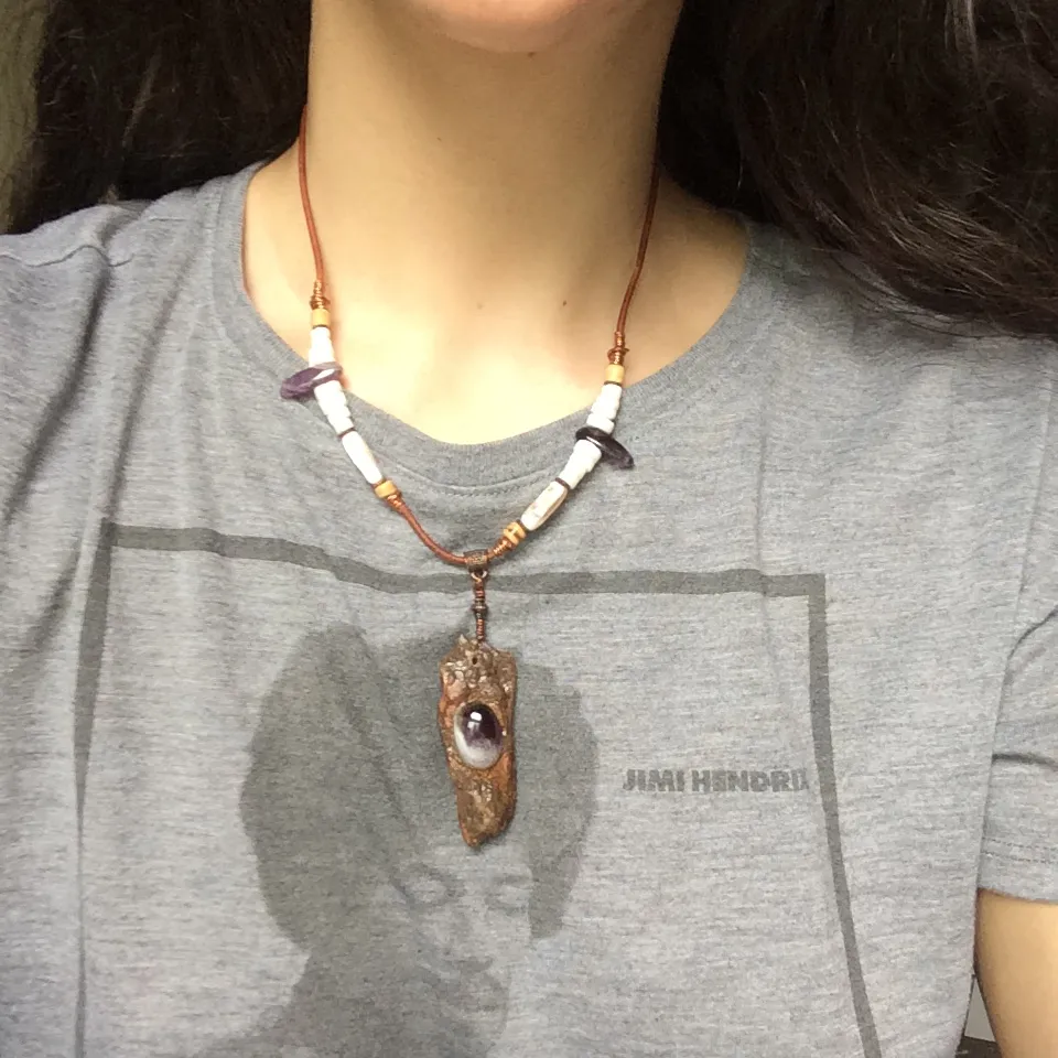 Handmade amethyst necklace photo 5