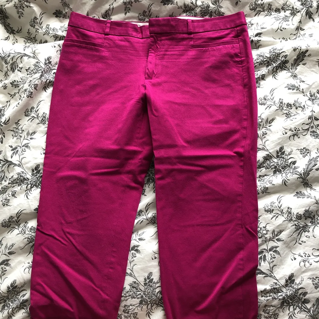 Banana Republic Size 14 Pink Capri Pants photo 1
