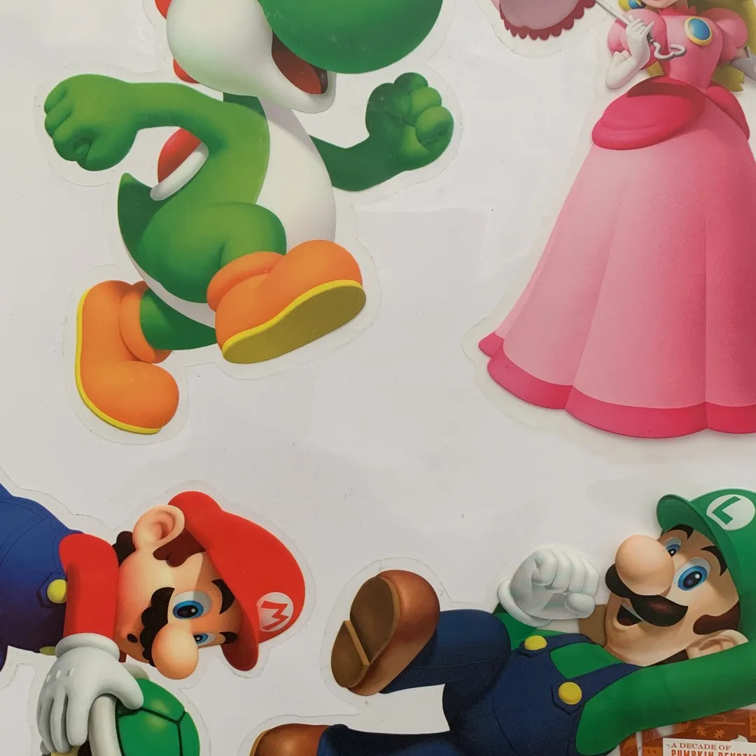 Yellow 12x12 Scrapbook / Super Mario Decals photo 5