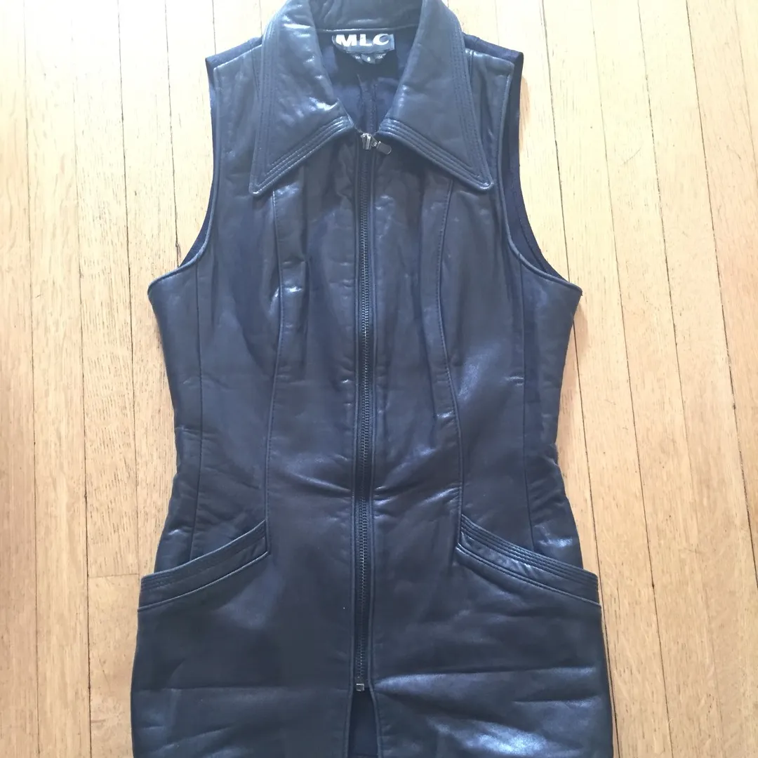 90’s Moto Style Leather Vest photo 1