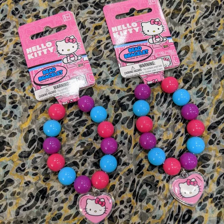 Hello Kitty bead bracelet x 2 (New) photo 1