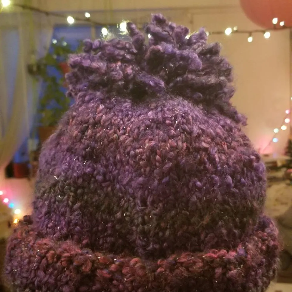 Handmade Soft Purple Hat photo 1
