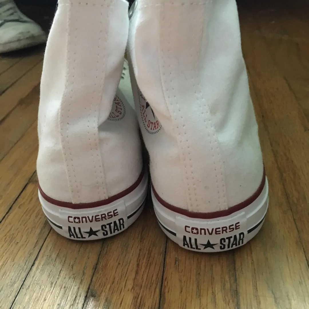 Never Worn Converse High Tops - White photo 3
