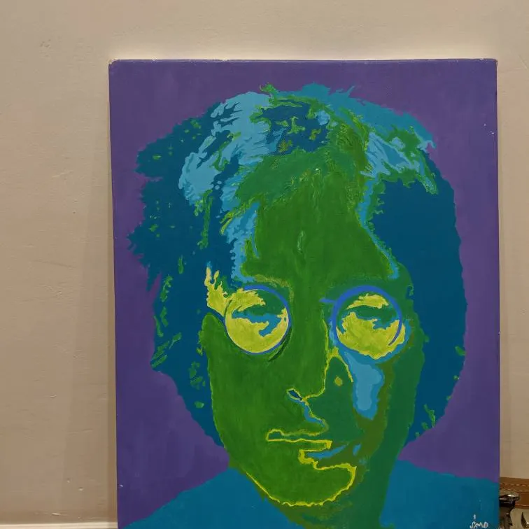John Lennon ORIGINAL painting photo 1