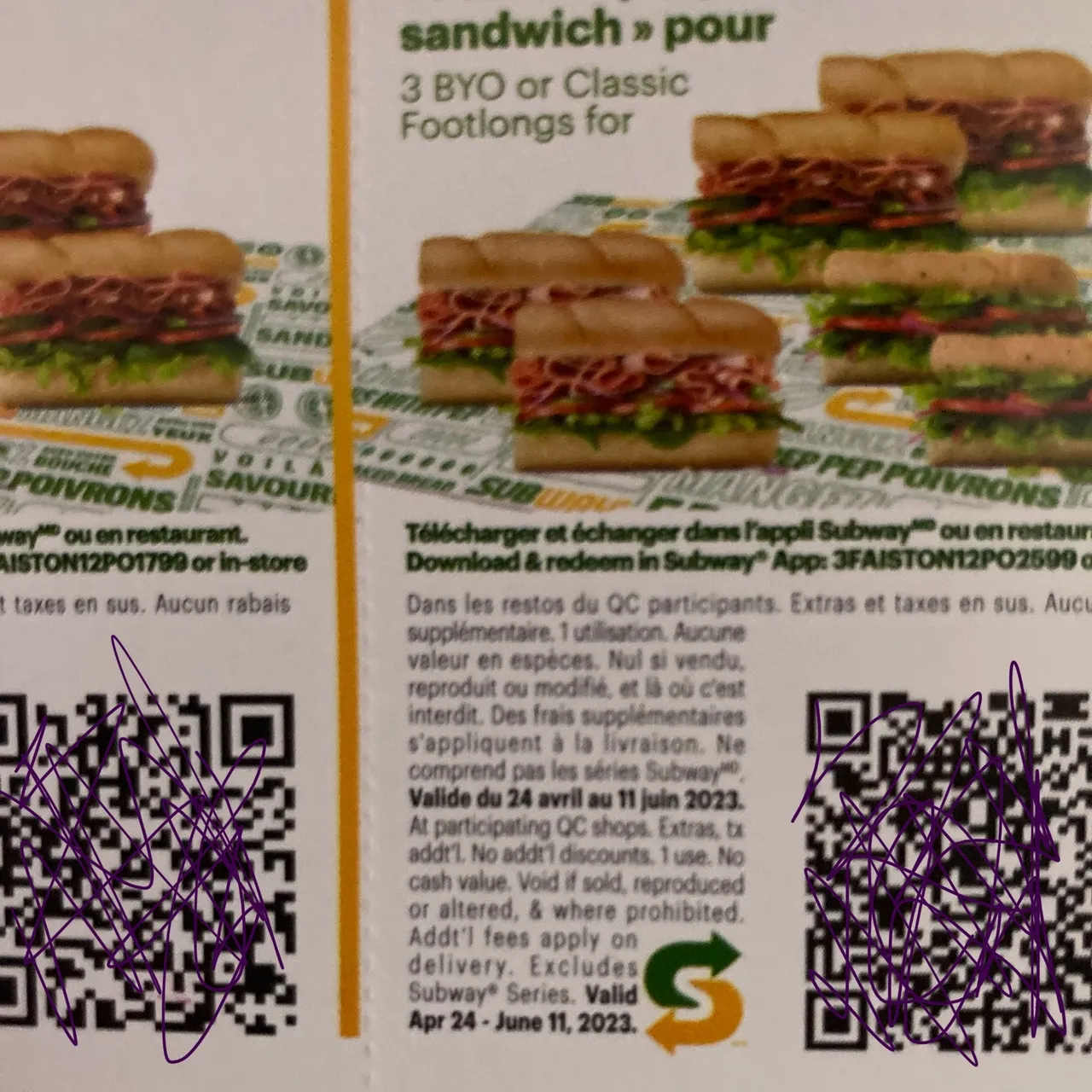 Free Subway coupons photo 3
