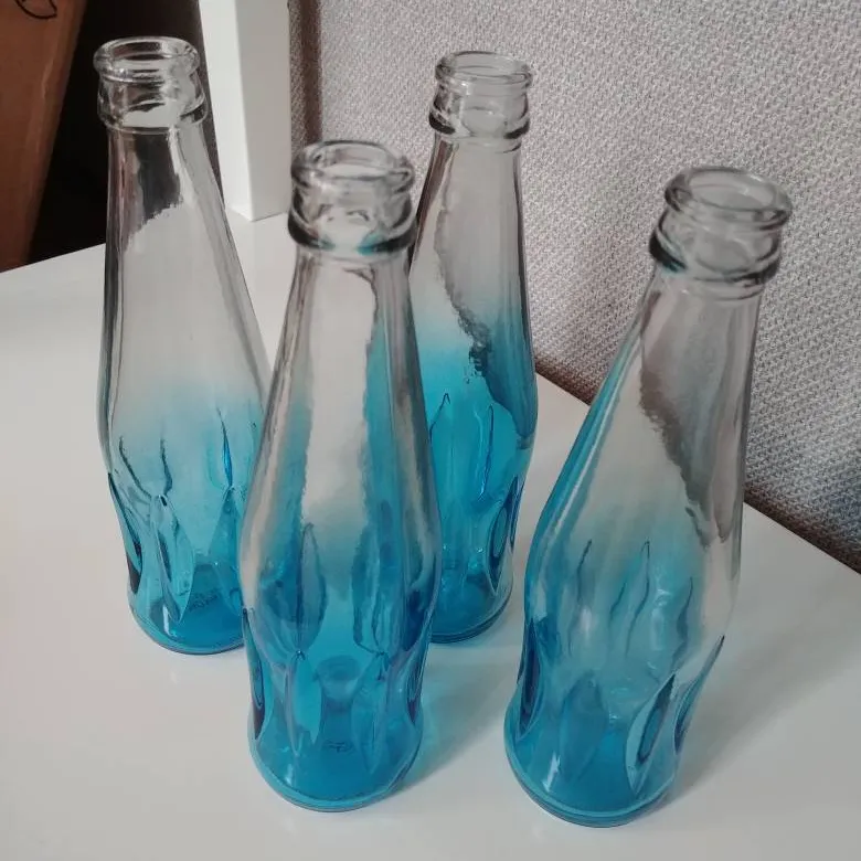 BNIB Decorative Blue Glass Bottles photo 1