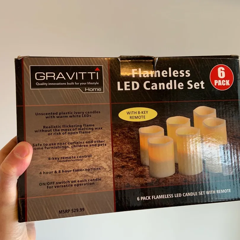 LED Candle Set (six) with Remote Control (!) photo 1