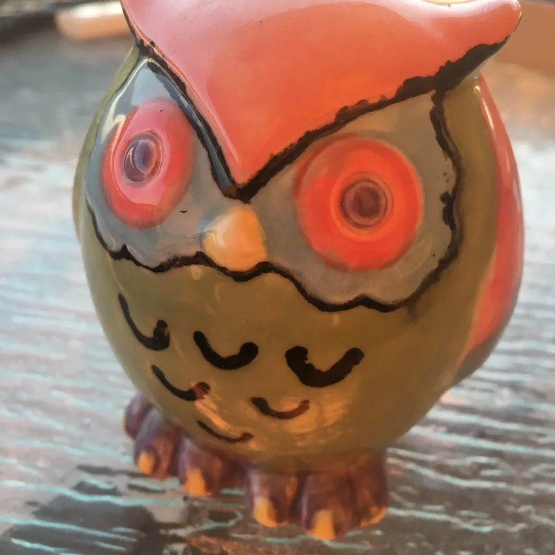 Mini Owl Ceramic Figurine photo 1