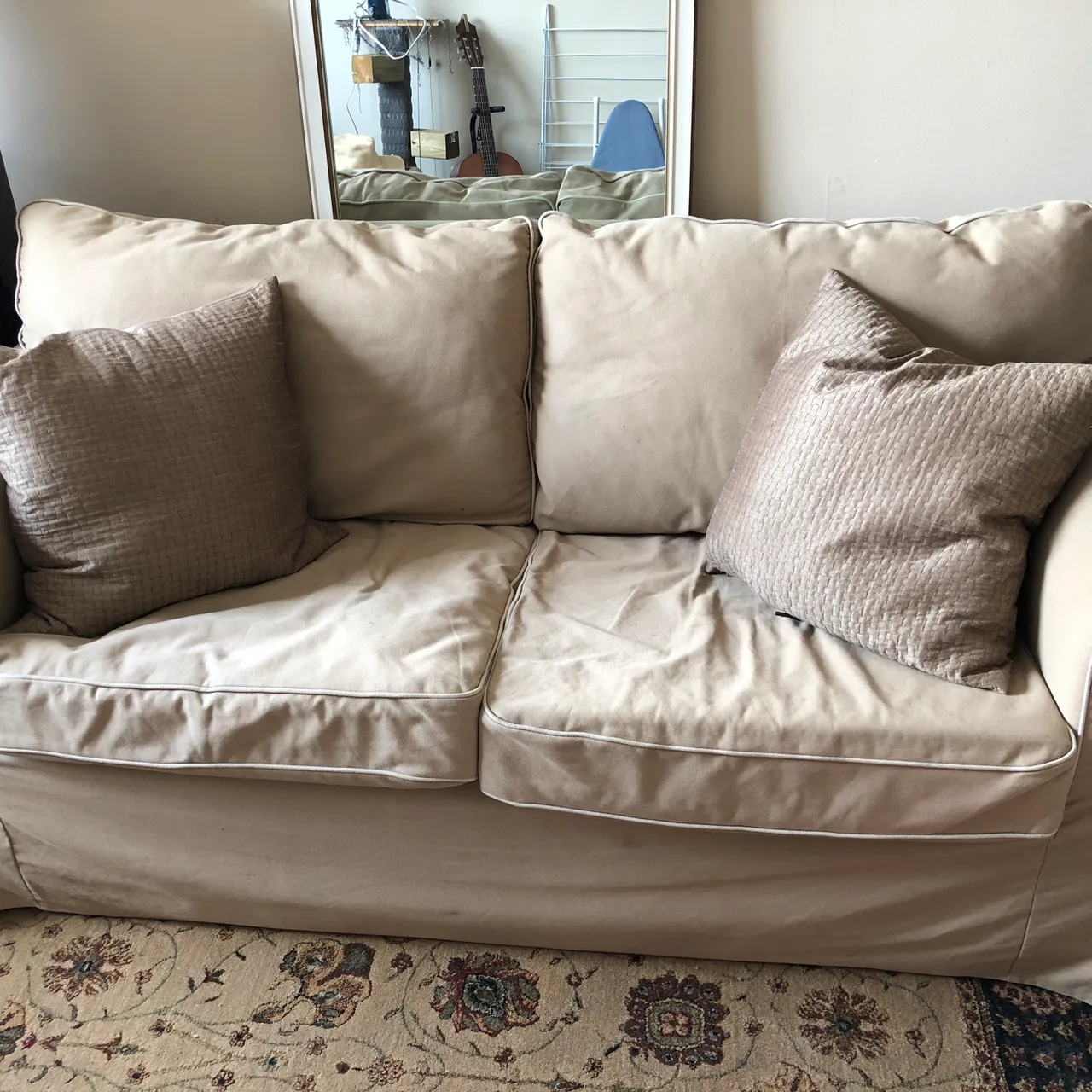 Beige Comfy Couch! photo 1
