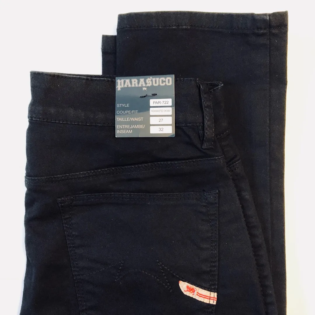 BNWT Parasuco High-Waist Skinny Black Jeans photo 4