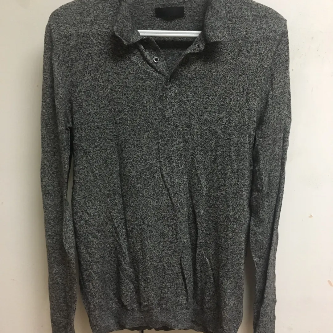 ‘Muscle’ Fit Long Sleeve Polo photo 1