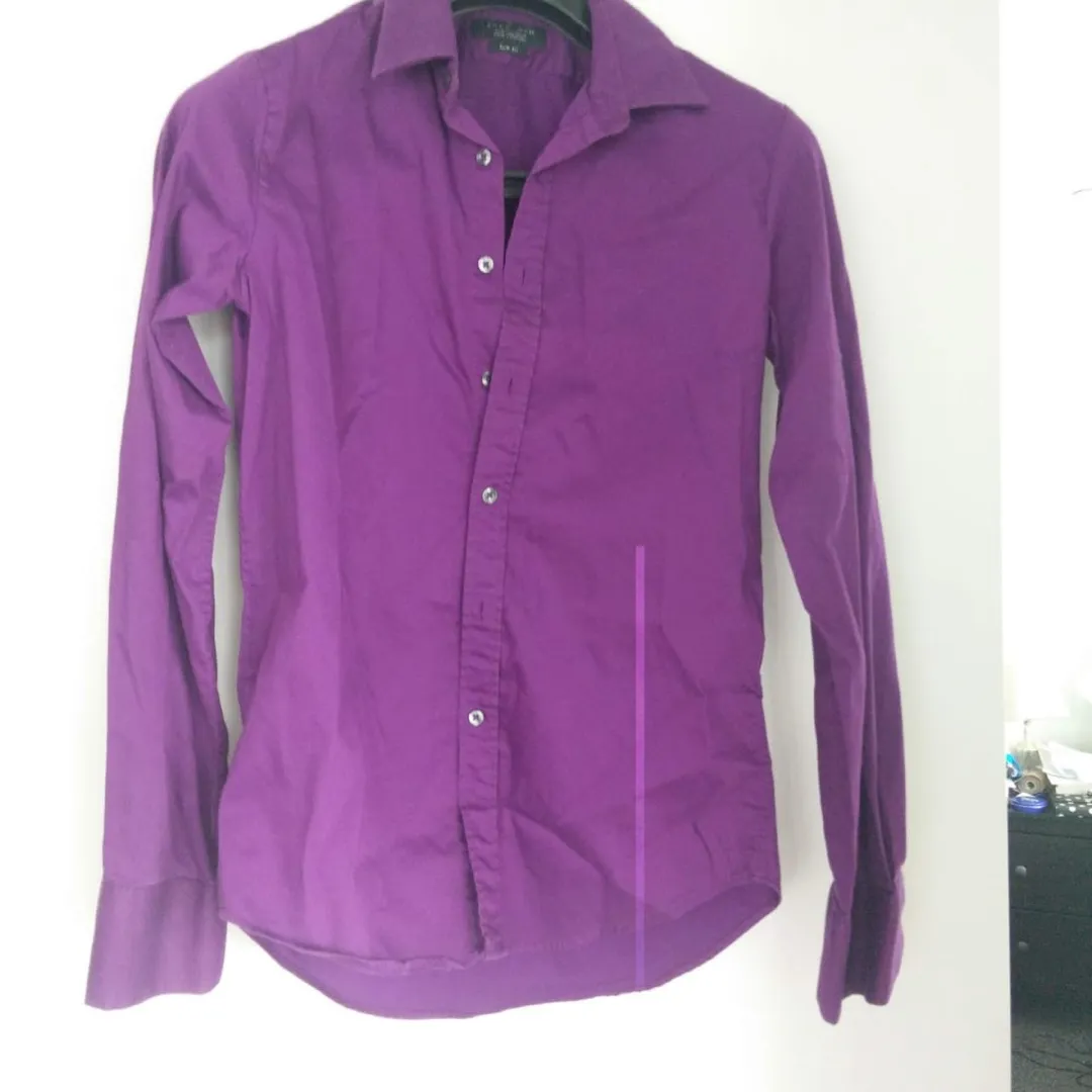 Purple Zara Men Dress Shirt photo 1