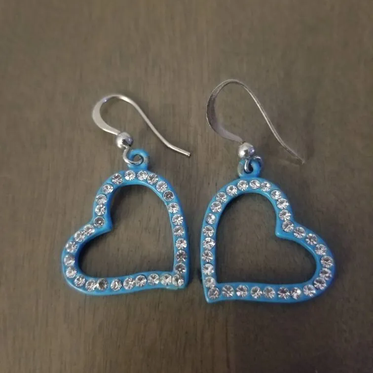 Blue Heart Earrings photo 1