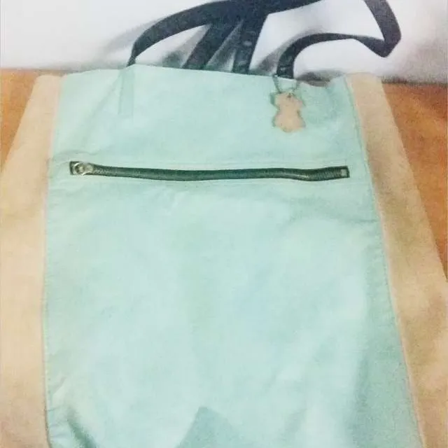 Cute blue and beige tote bag #Bags photo 1