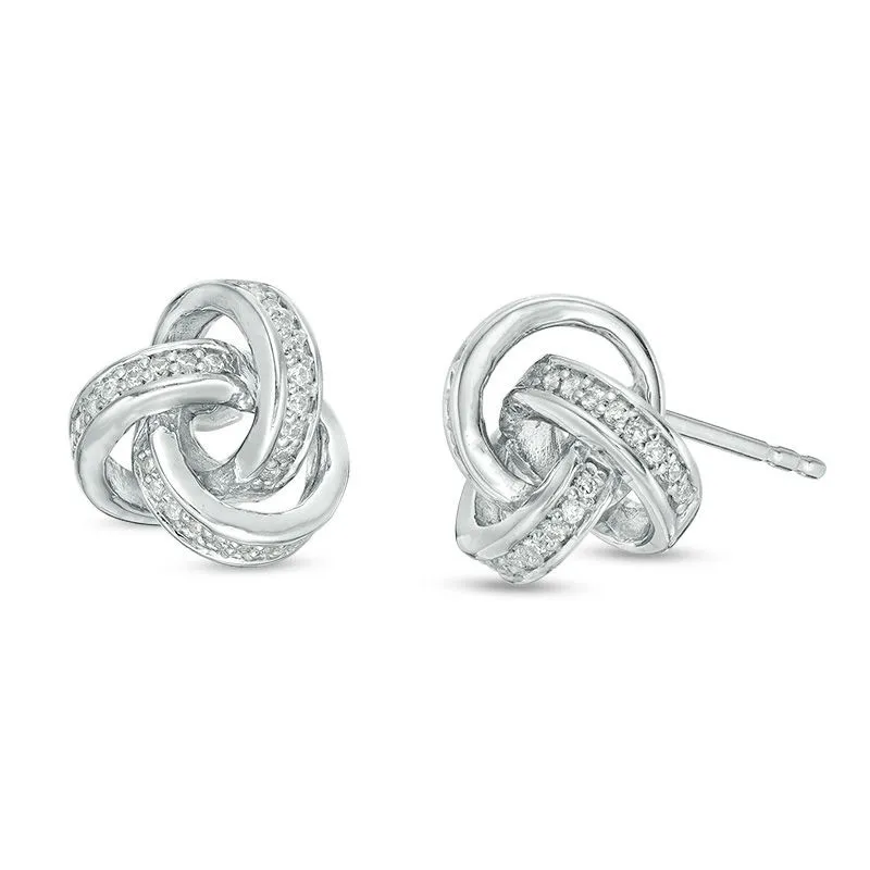 Giftable People‘s Jewellers Diamond Love Knot Stud Earrings i... photo 1