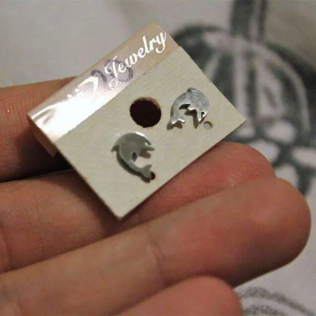 Stainless Steel Dolphin Studs photo 1
