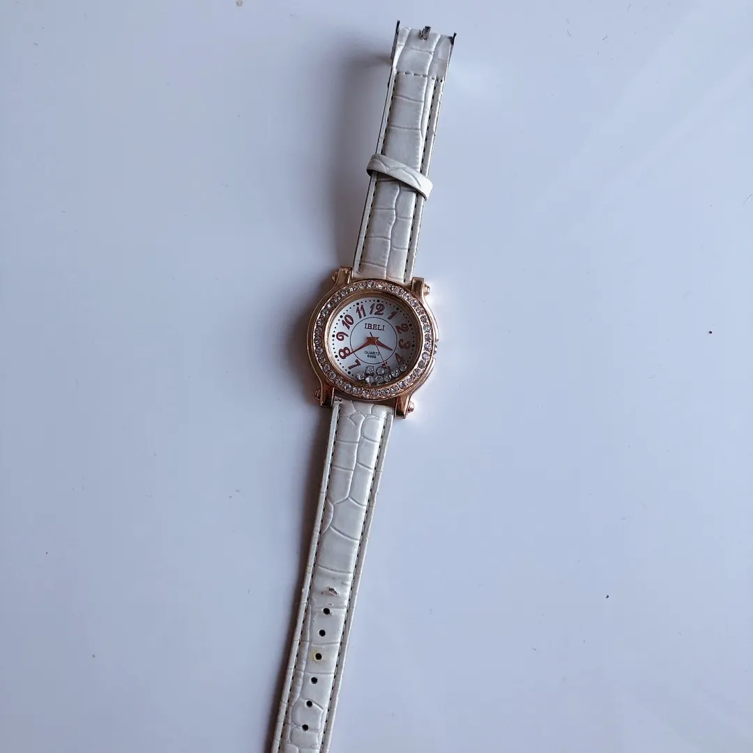 White Leather Watch photo 1